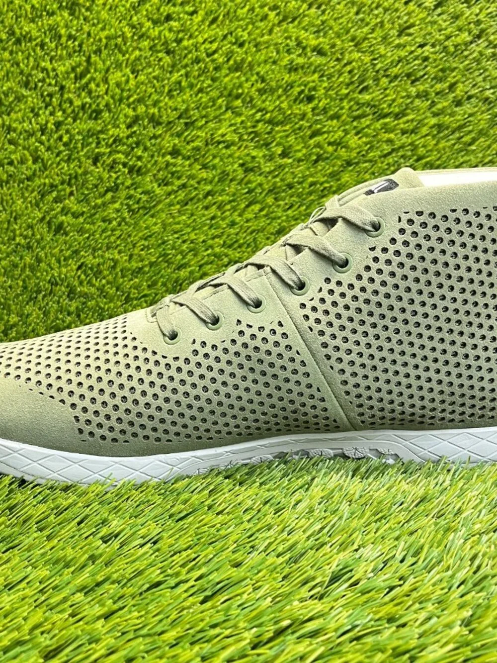 Nobull Mid Suede Trainers Mens Size 18‎ Green Running Lace Up Shoes Sneakers